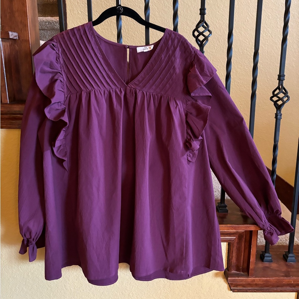 Entro purple blouse 1X